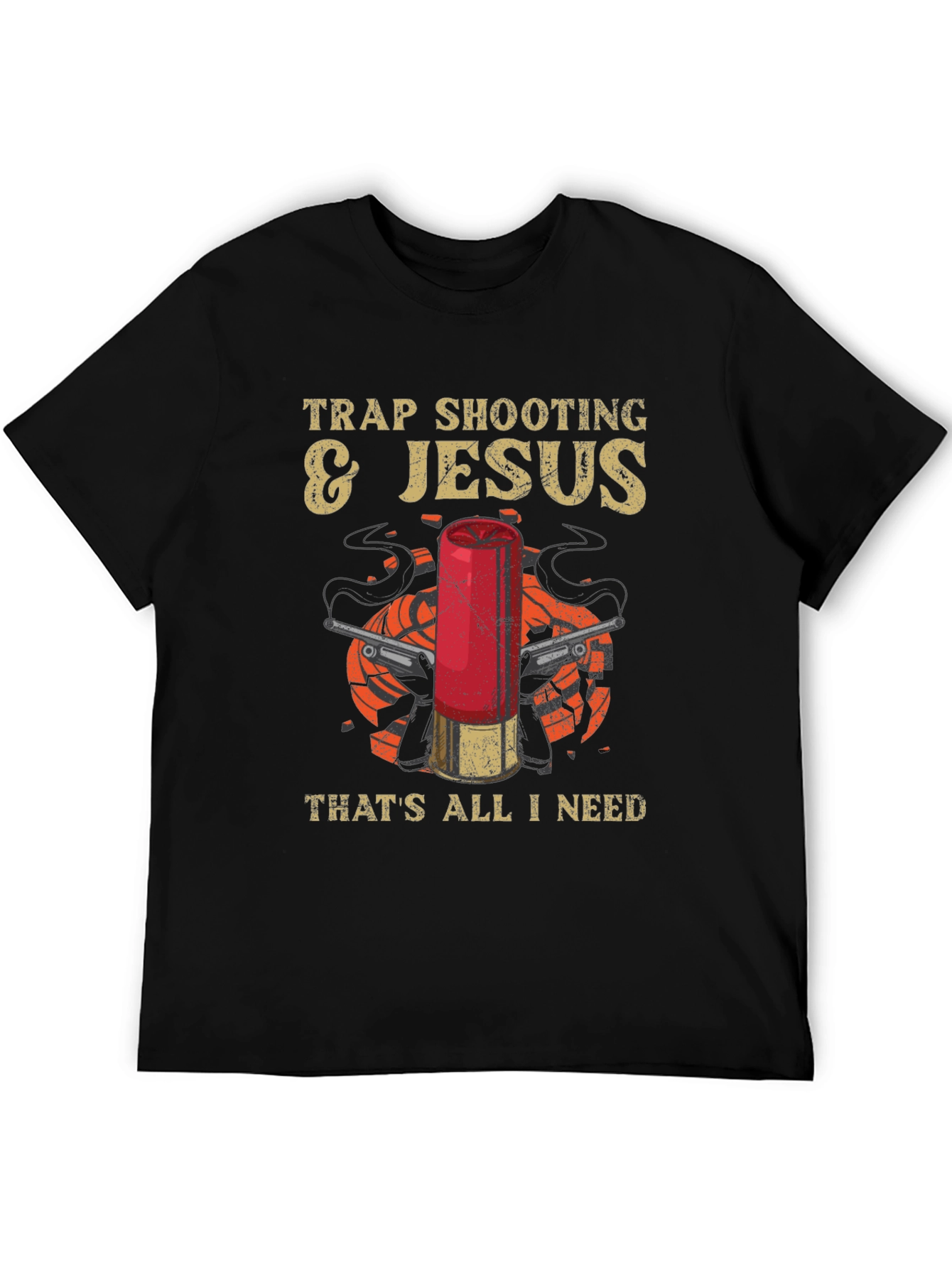 Trap Shooting & Jesus Graphic T-Shirt