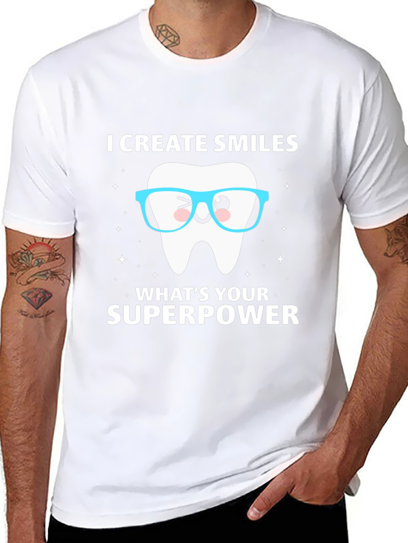 I Create Smiles T-Shirt Dentist Superpower Tee