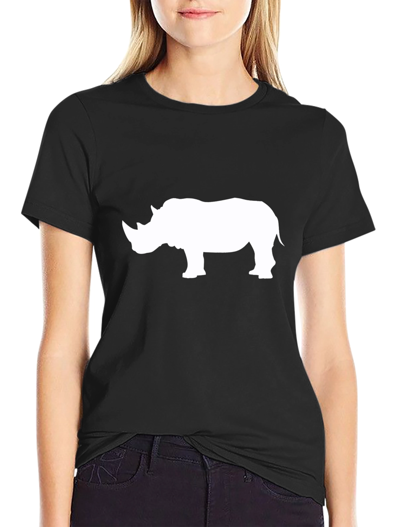 Black Rhino Graphic Tee - Stylish Wildlife Design