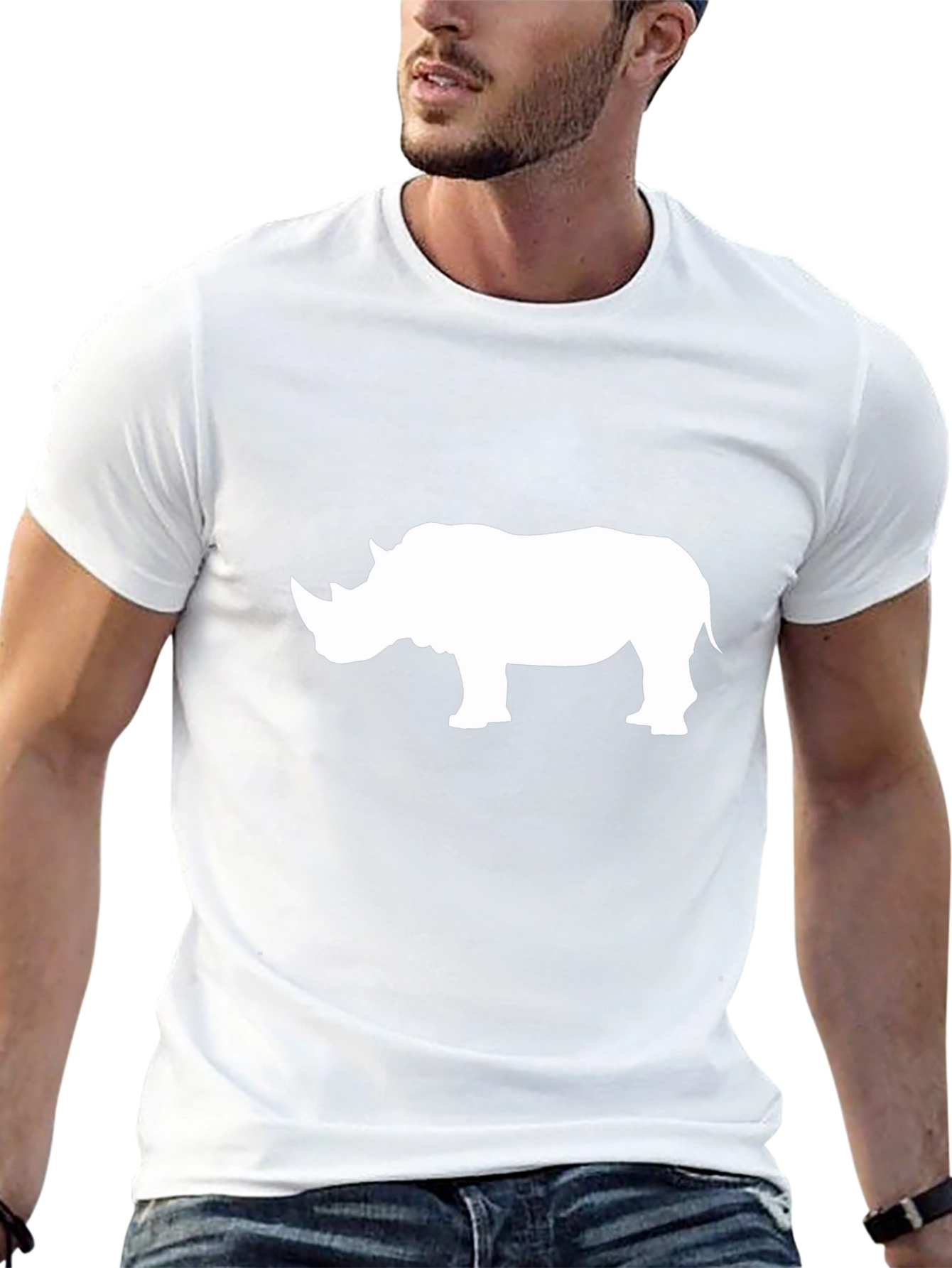 Black Rhino Graphic Tee - Stylish Wildlife Design