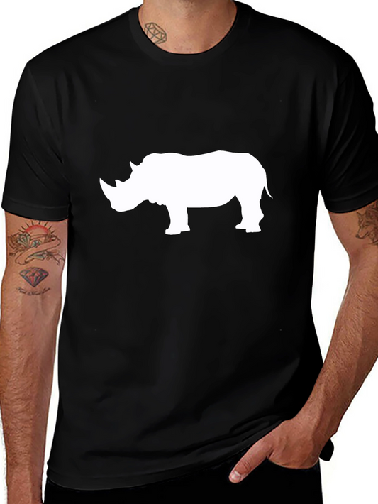 Black Rhino Graphic Tee - Stylish Wildlife Design