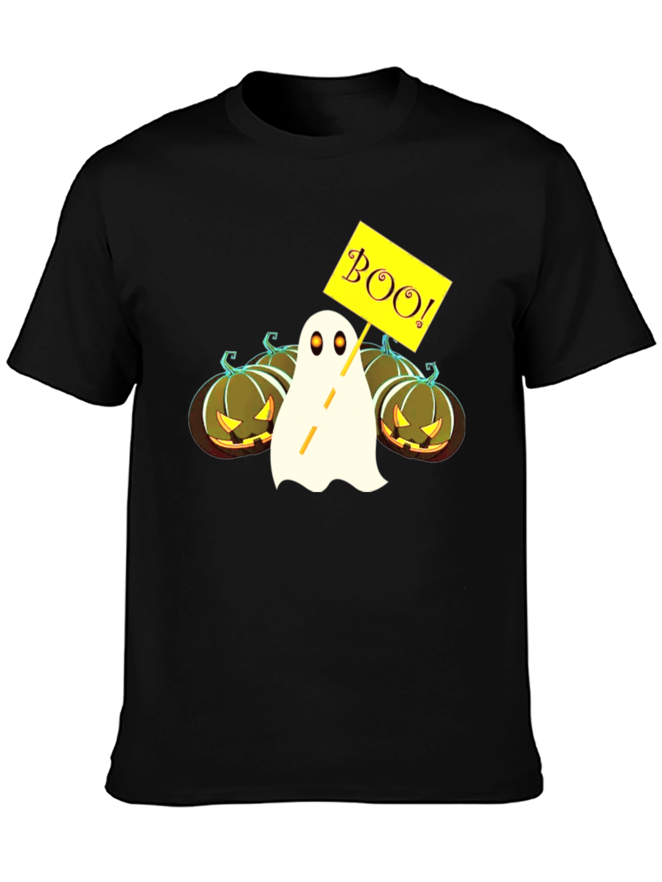 Halloween Ghost & Pumpkin Graphic Tee