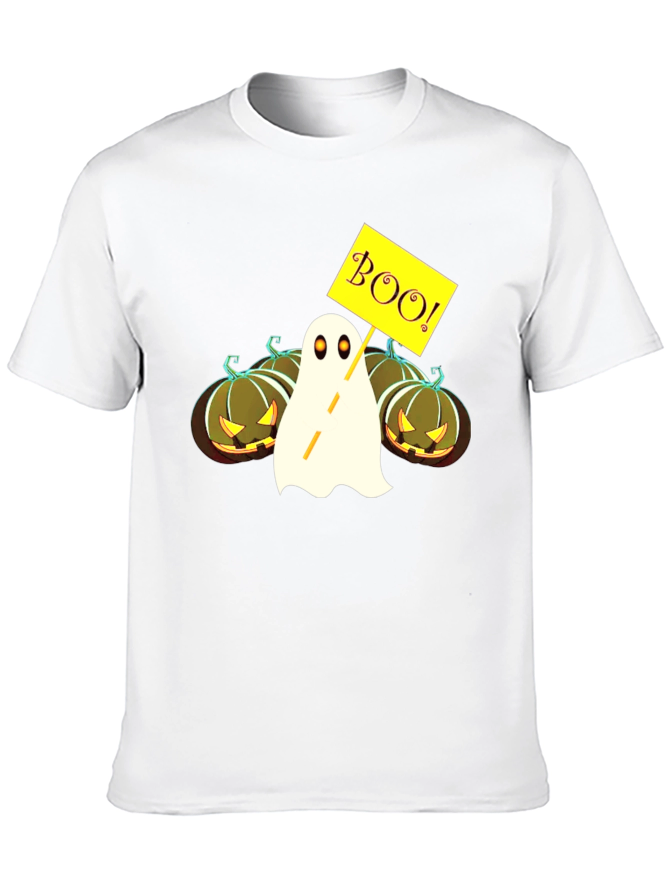 Halloween Ghost & Pumpkin Graphic Tee