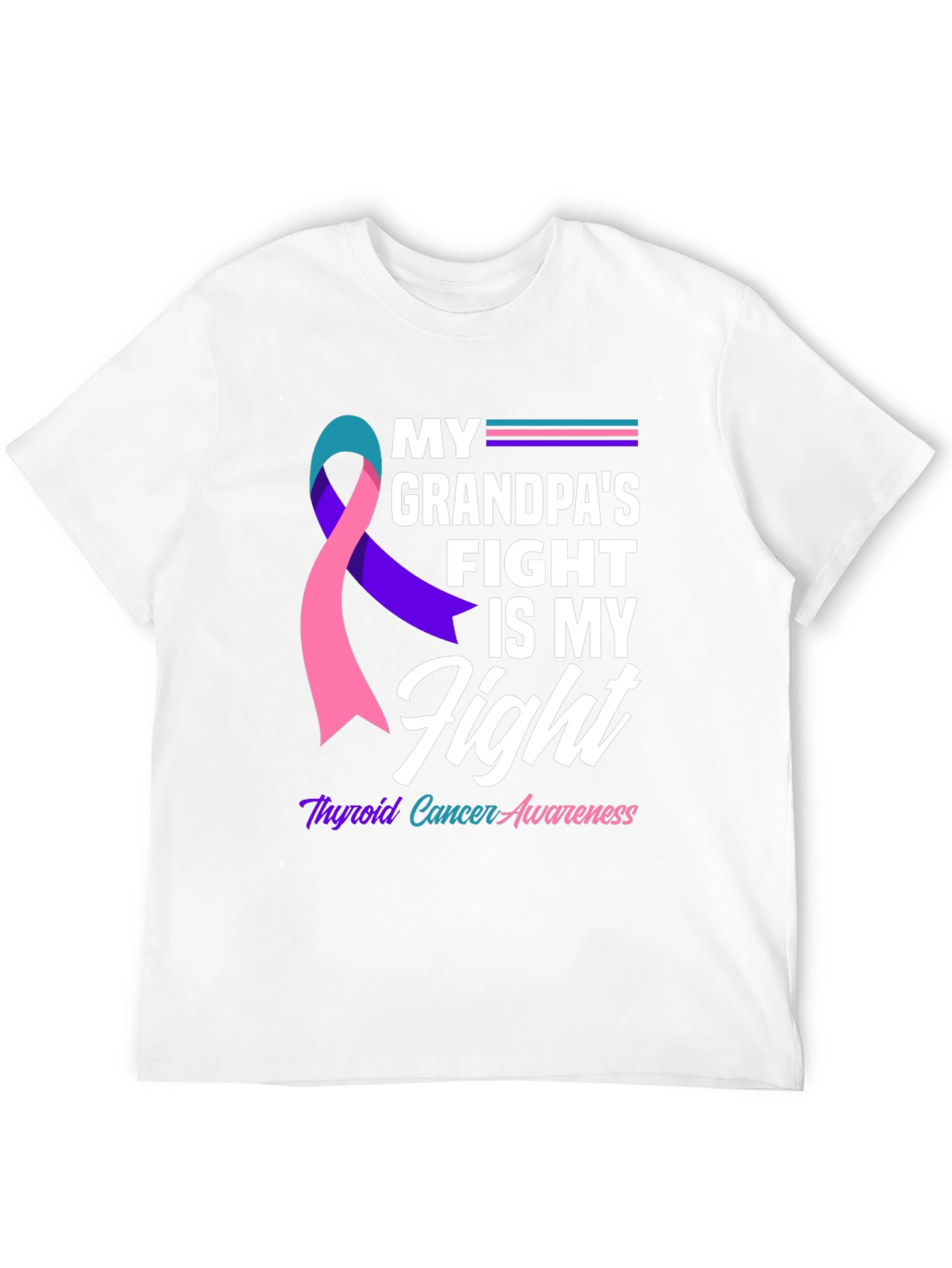 Thyroid Cancer Awareness T-Shirt - Grandpas Fight