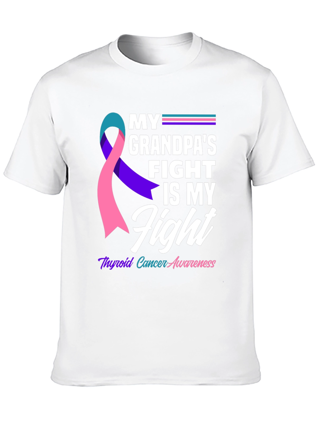 Thyroid Cancer Awareness T-Shirt - Grandpas Fight