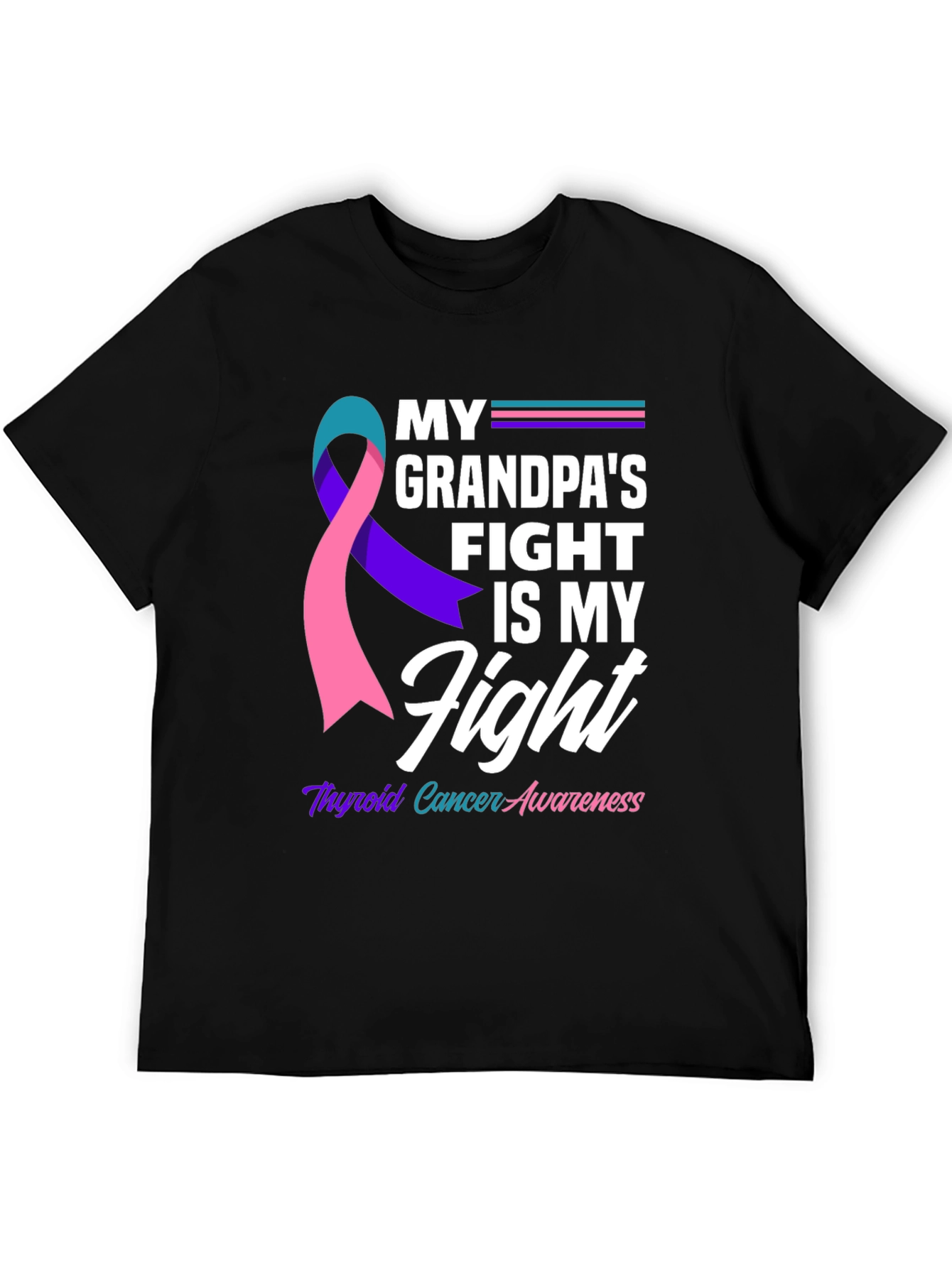 Thyroid Cancer Awareness T-Shirt - Grandpas Fight