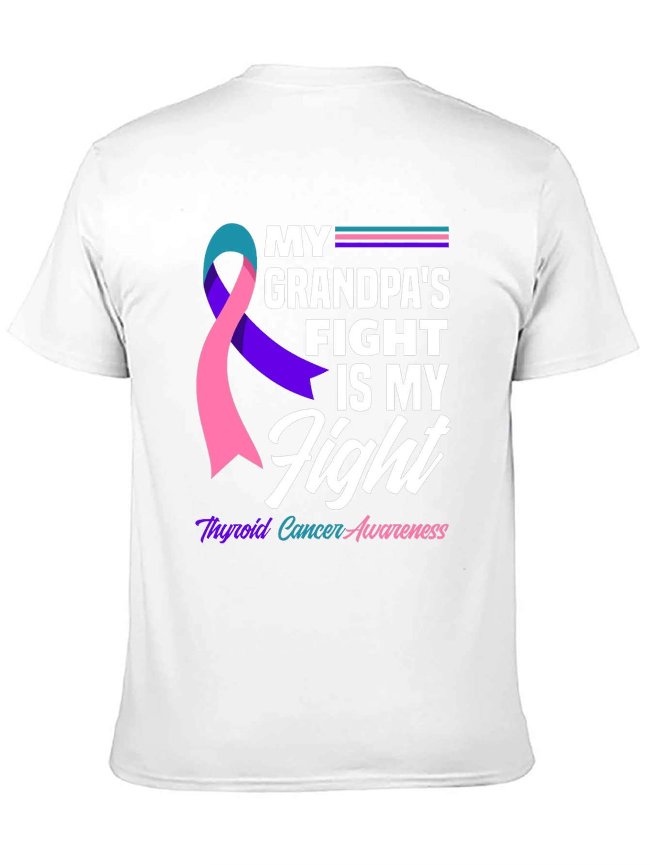 Thyroid Cancer Awareness T-Shirt - Grandpas Fight