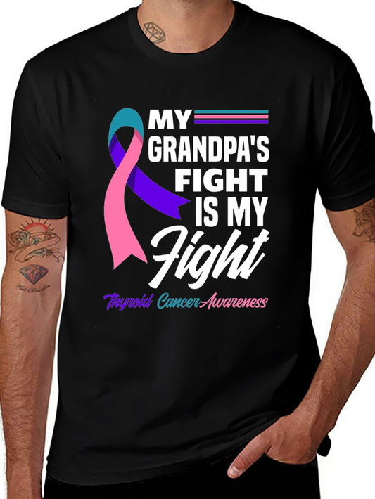 Thyroid Cancer Awareness T-Shirt - Grandpas Fight
