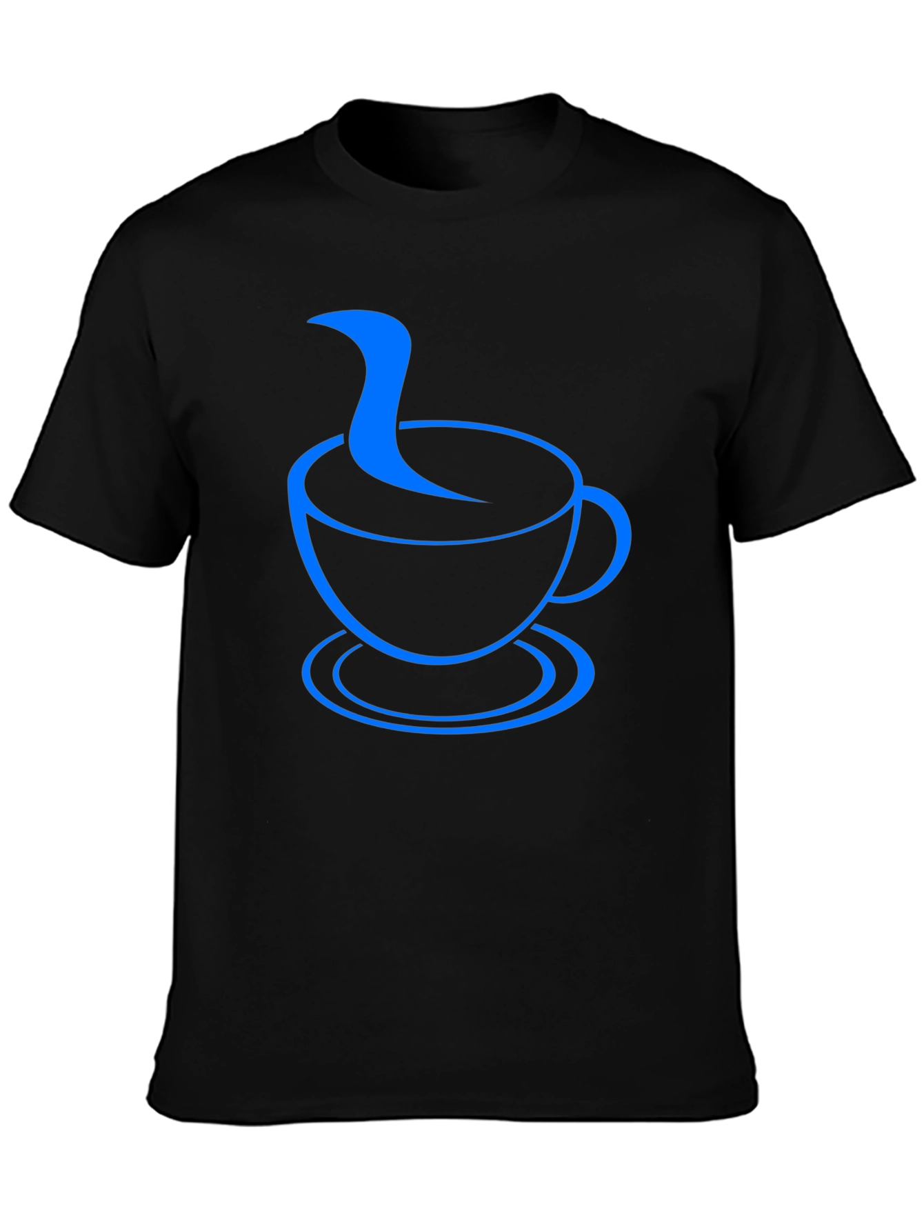 Coffee Cup Graphic Tee - Black Casual T-Shirt