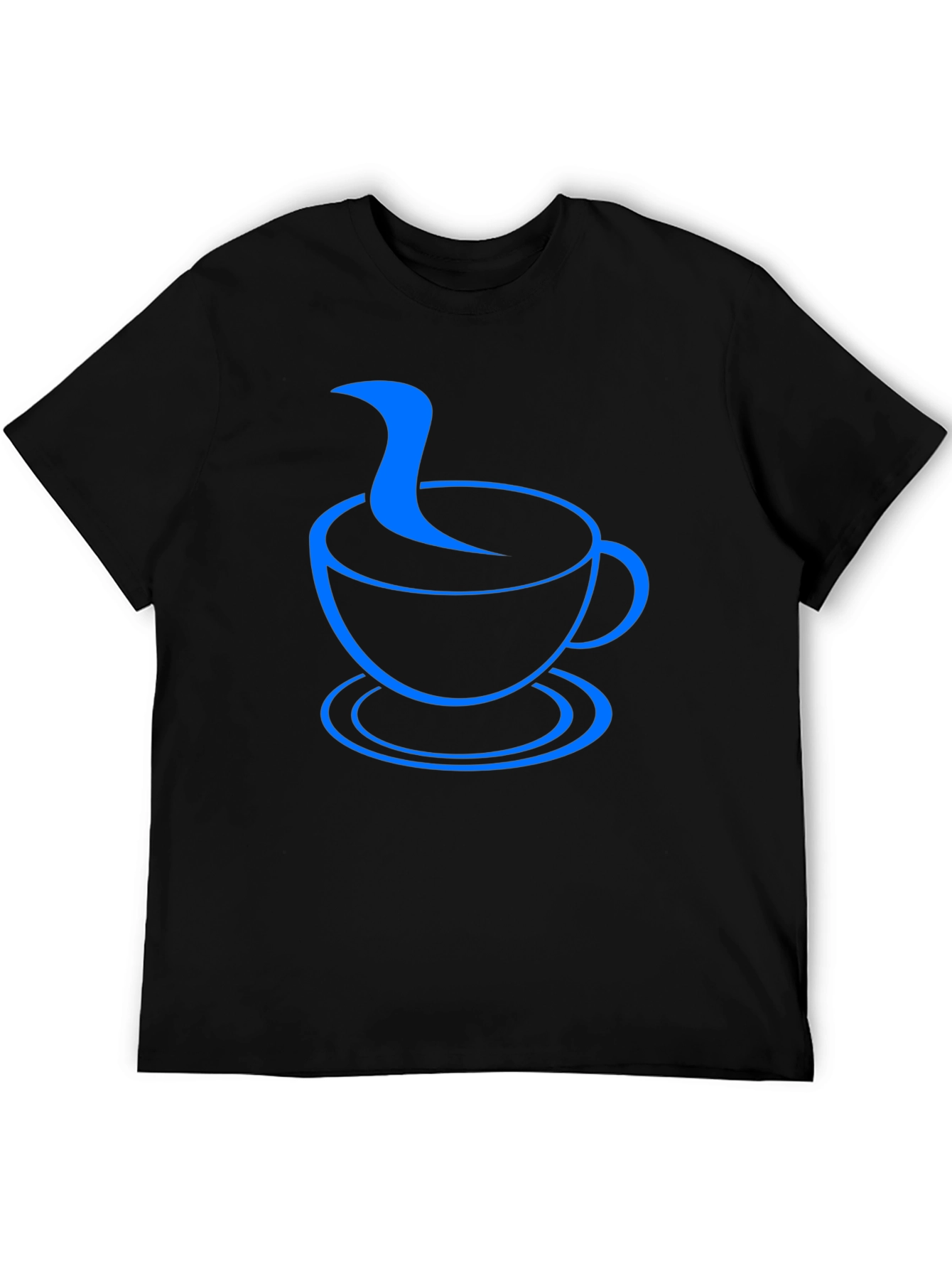 Coffee Cup Graphic Tee - Black Casual T-Shirt
