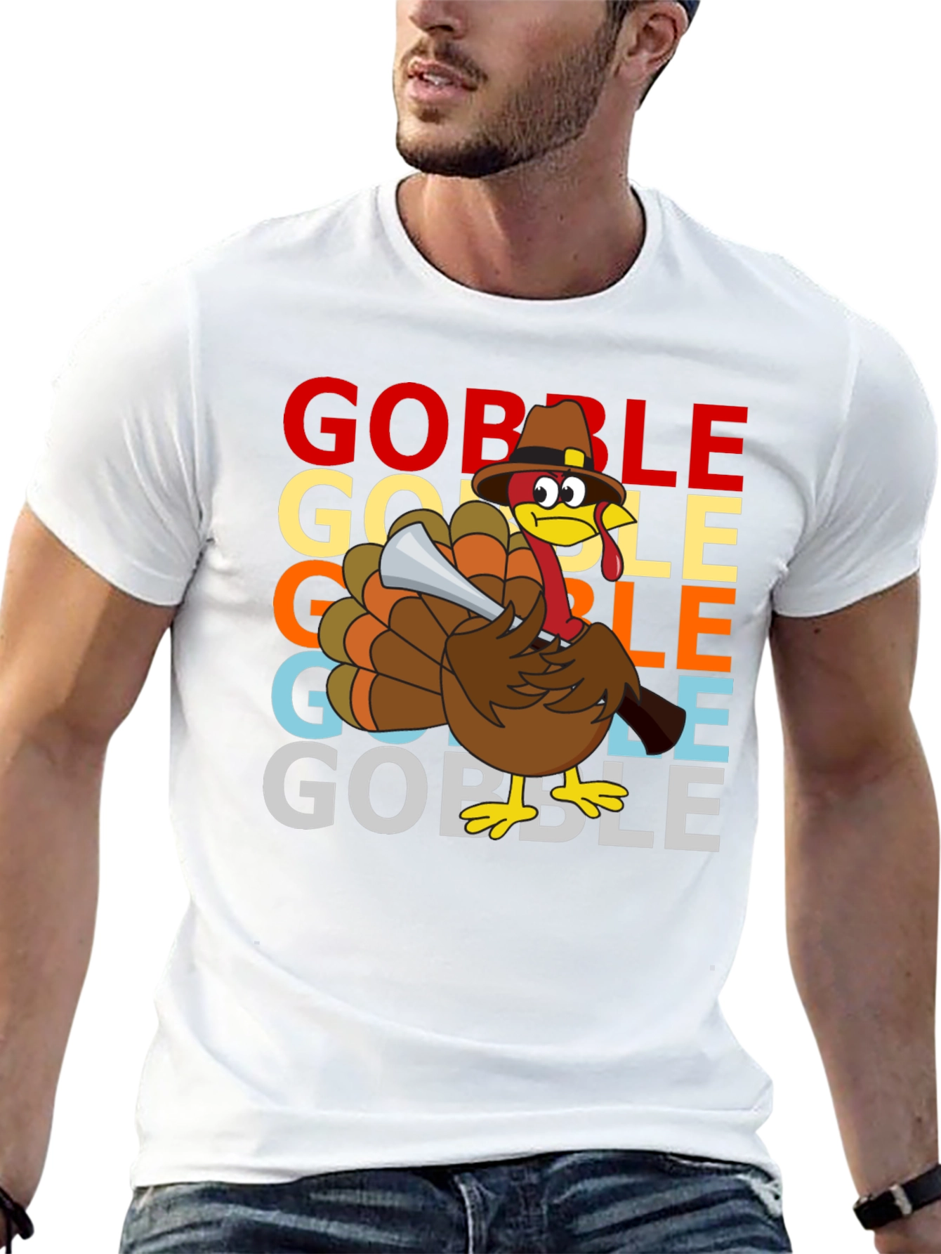 Gobble Thanksgiving Turkey T-Shirt