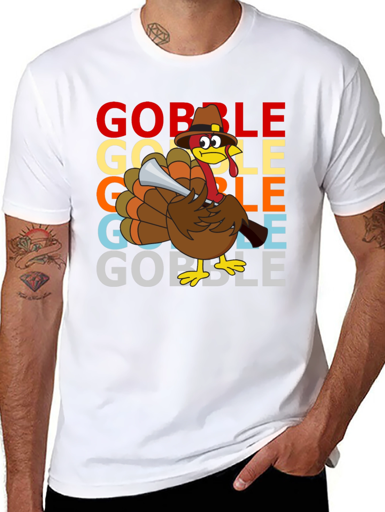 Gobble Thanksgiving Turkey T-Shirt