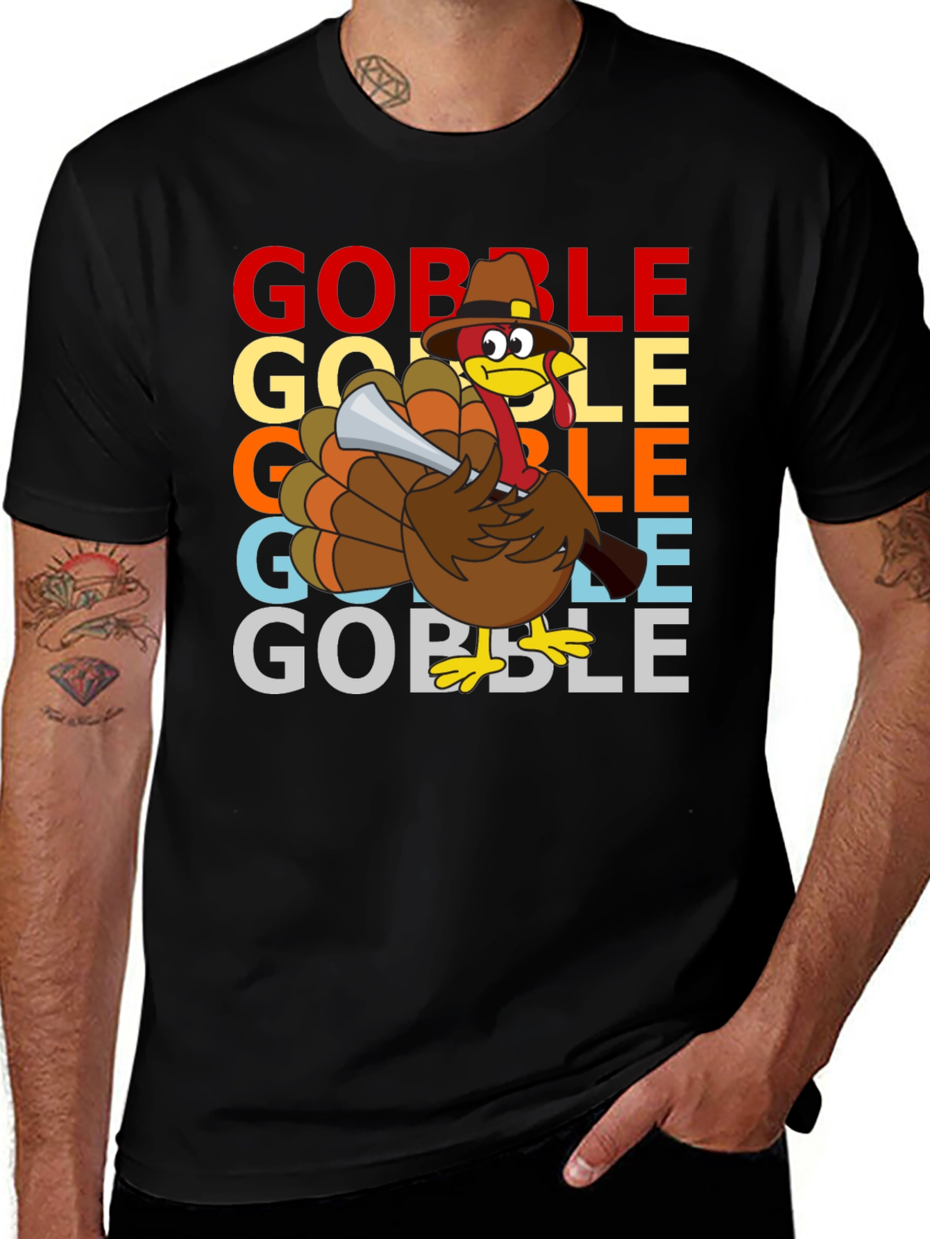 Gobble Thanksgiving Turkey T-Shirt