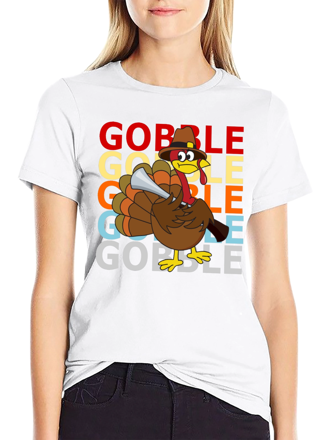 Gobble Thanksgiving Turkey T-Shirt