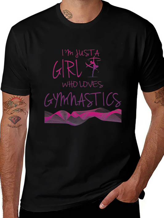 Gymnastics Girl T-Shirt - Black Love Gymnastics Tee