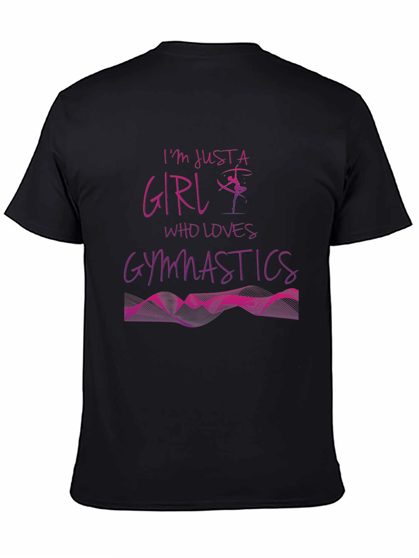 Gymnastics Girl T-Shirt - Black Love Gymnastics Tee