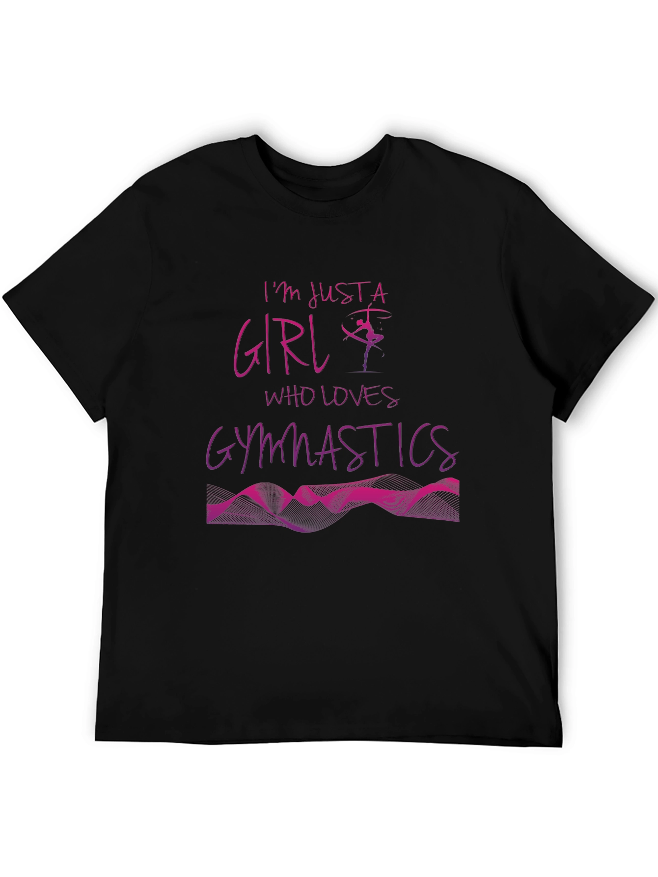 Gymnastics Girl T-Shirt - Black Love Gymnastics Tee