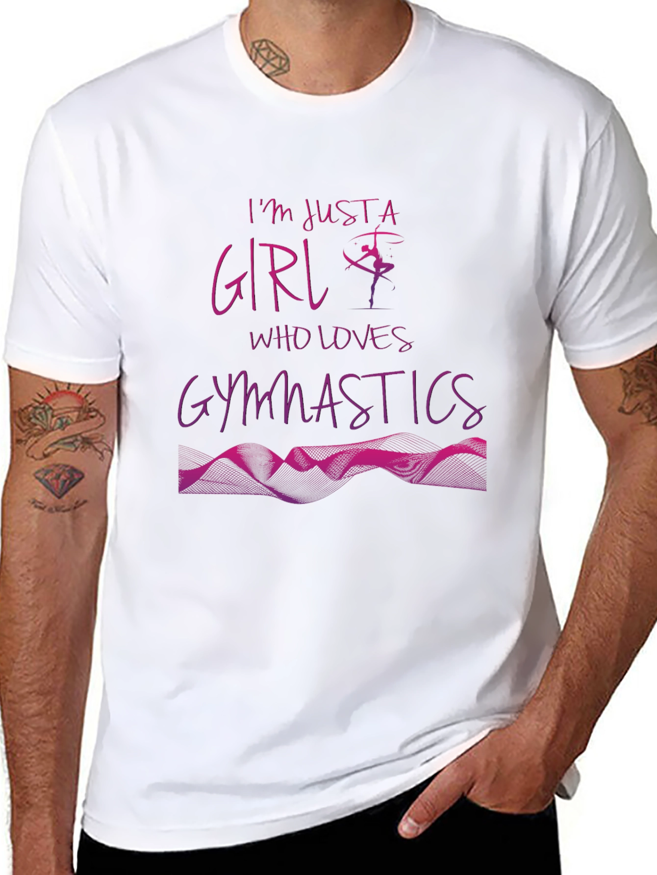 Gymnastics Girl T-Shirt - Black Love Gymnastics Tee