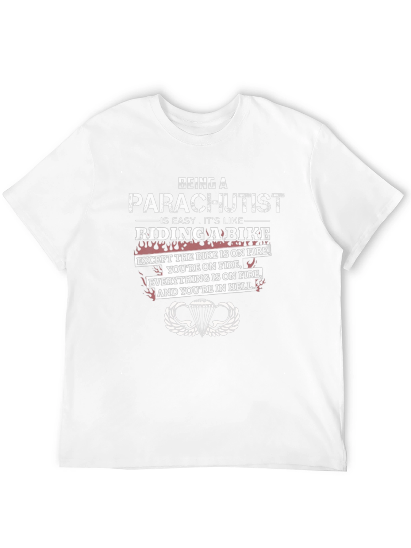 Parachutist Riding a Bike Graphic Tee