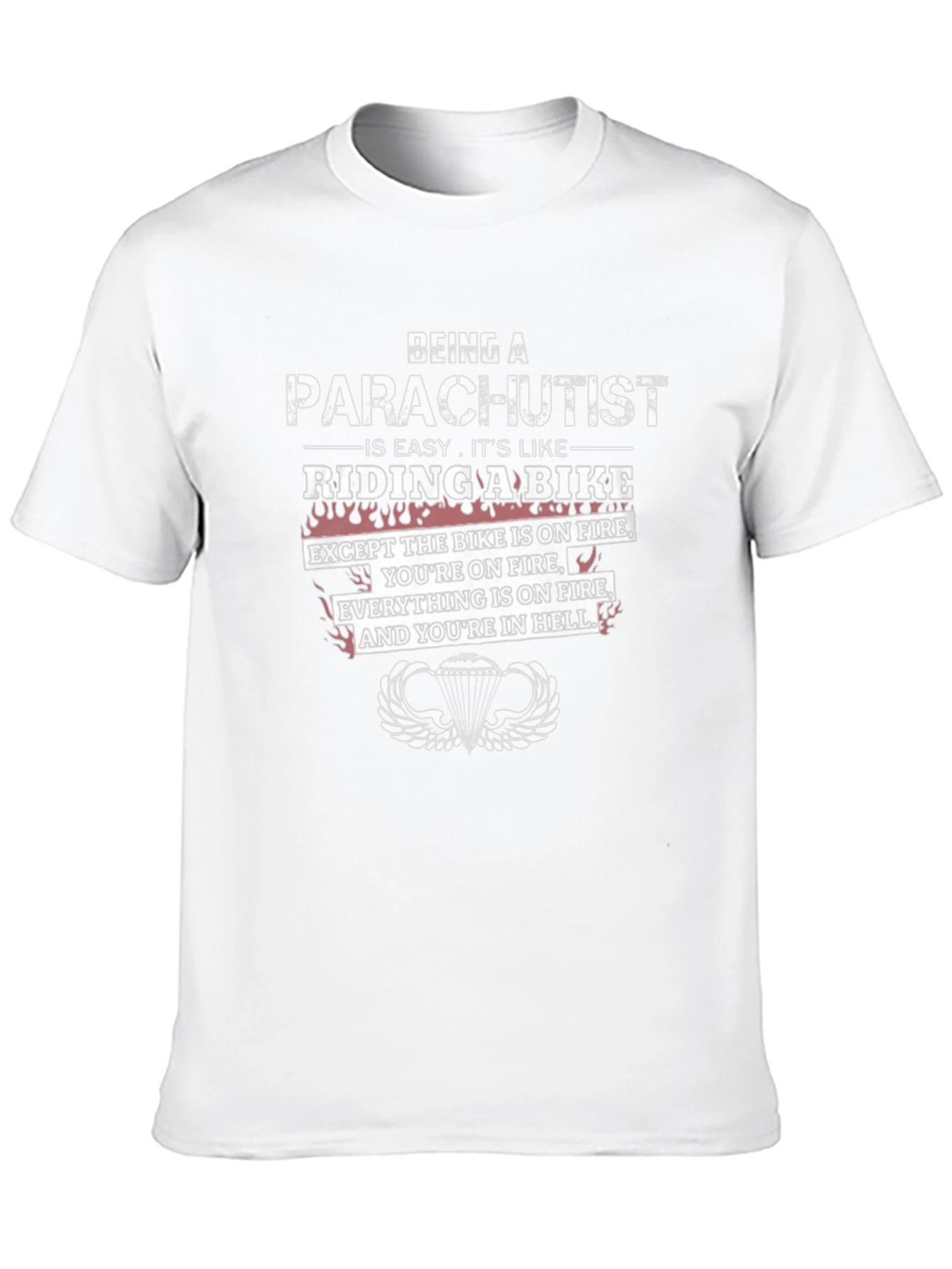 Parachutist Riding a Bike Graphic Tee