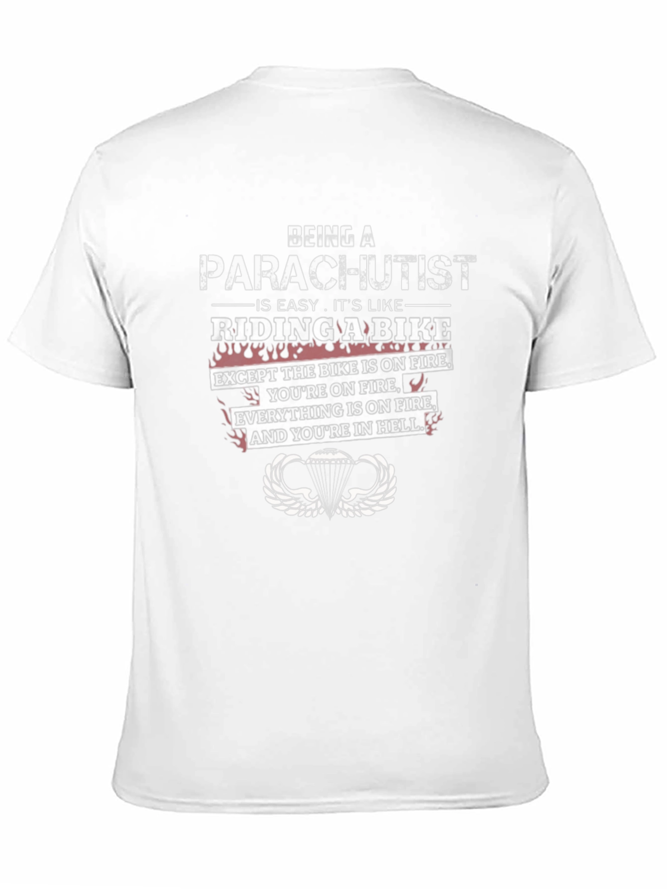 Parachutist Riding a Bike Graphic Tee