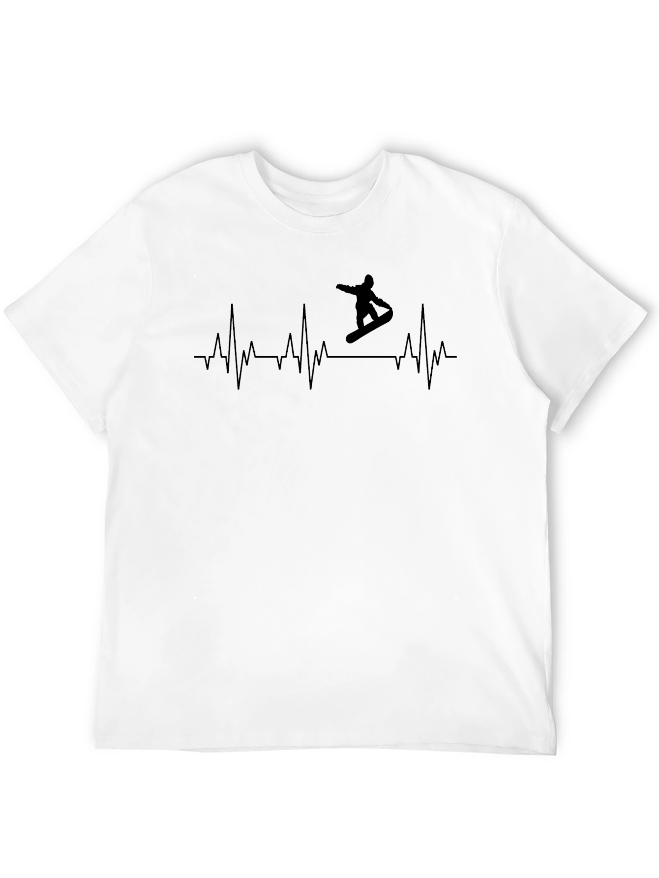 Snowboarder Heartbeat Graphic Tee