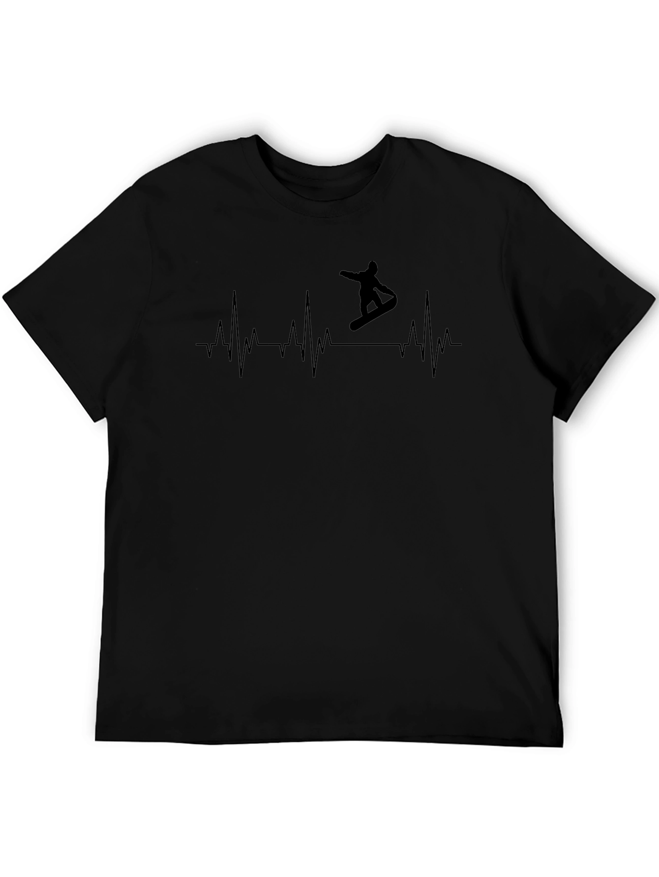 Snowboarder Heartbeat Graphic Tee