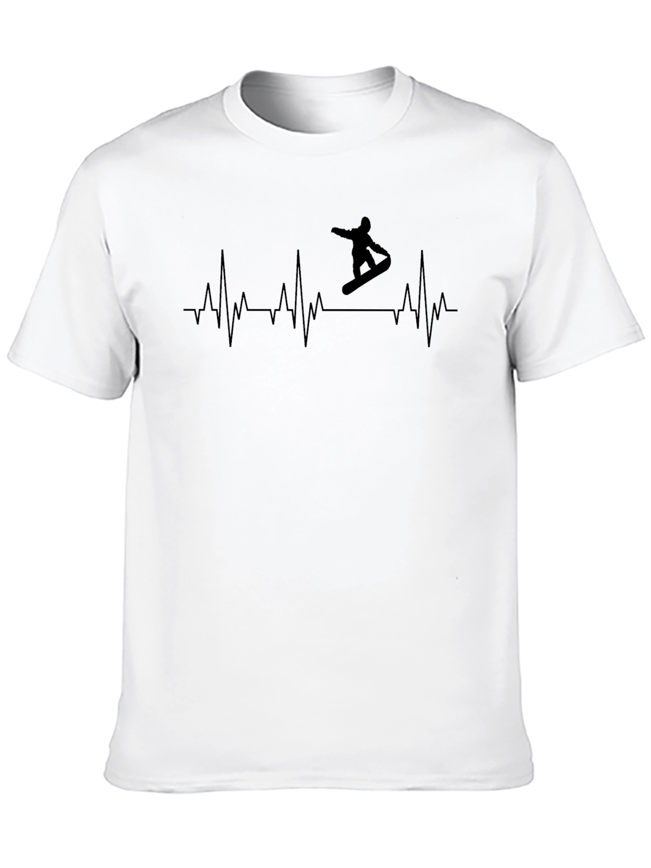 Snowboarder Heartbeat Graphic Tee