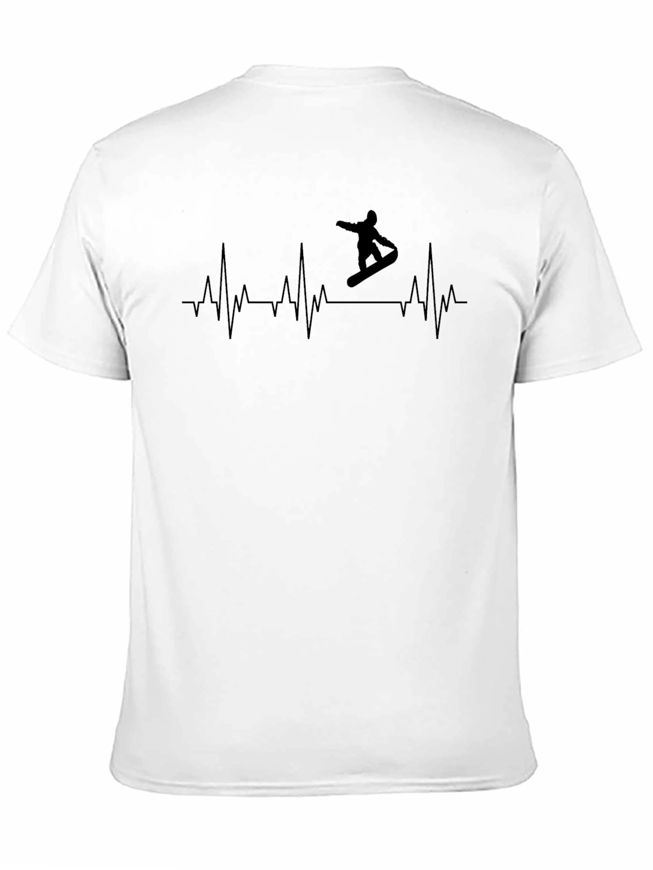 Snowboarder Heartbeat Graphic Tee