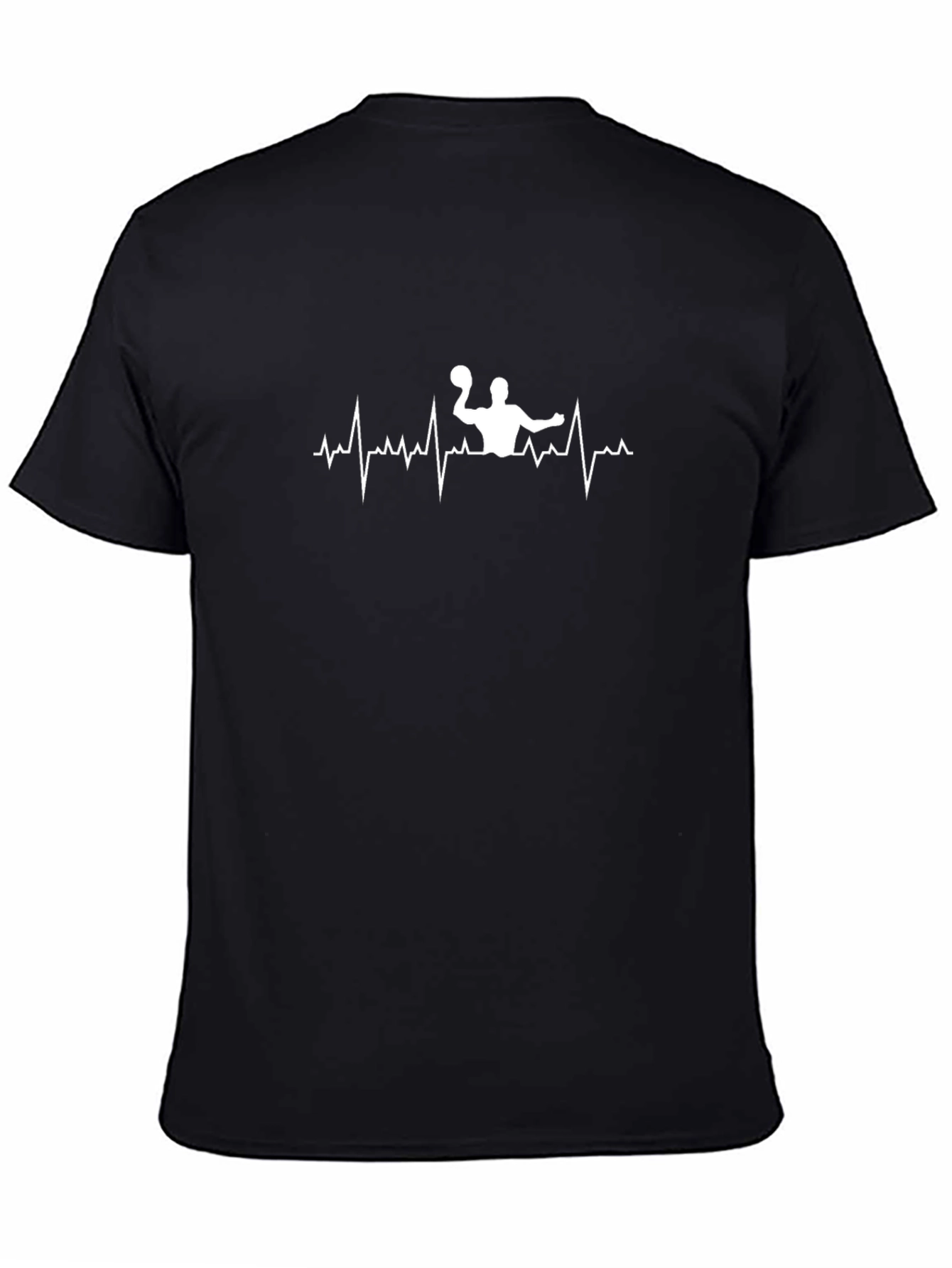 Water Polo Heartbeat T-Shirt - Black