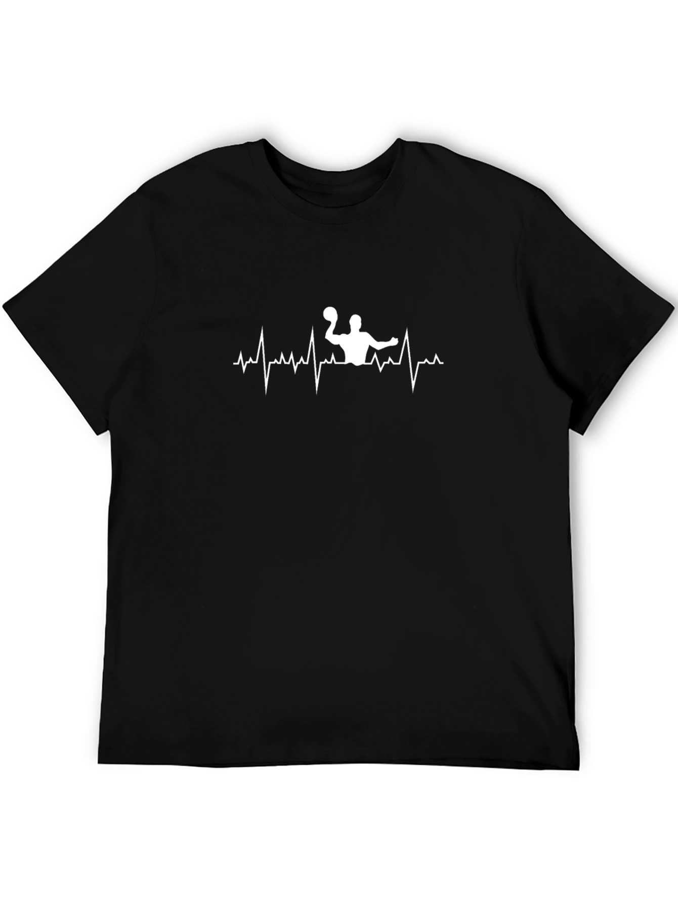 Water Polo Heartbeat T-Shirt - Black