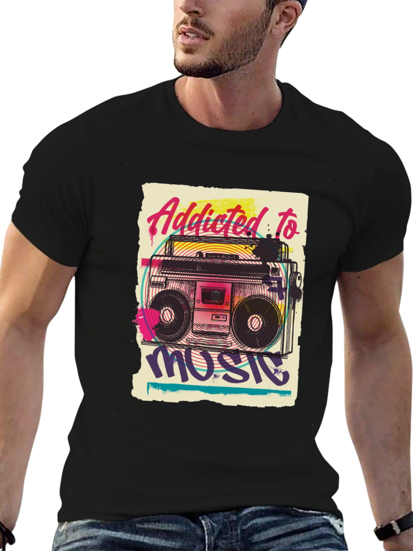 Addicted to Music Graphic Tee