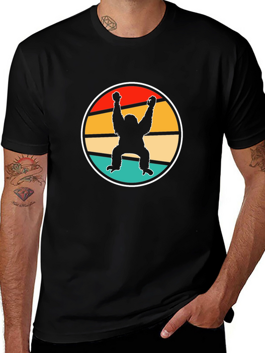Retro Orangutan T-Shirt - Vintage Sunset Ape Tee