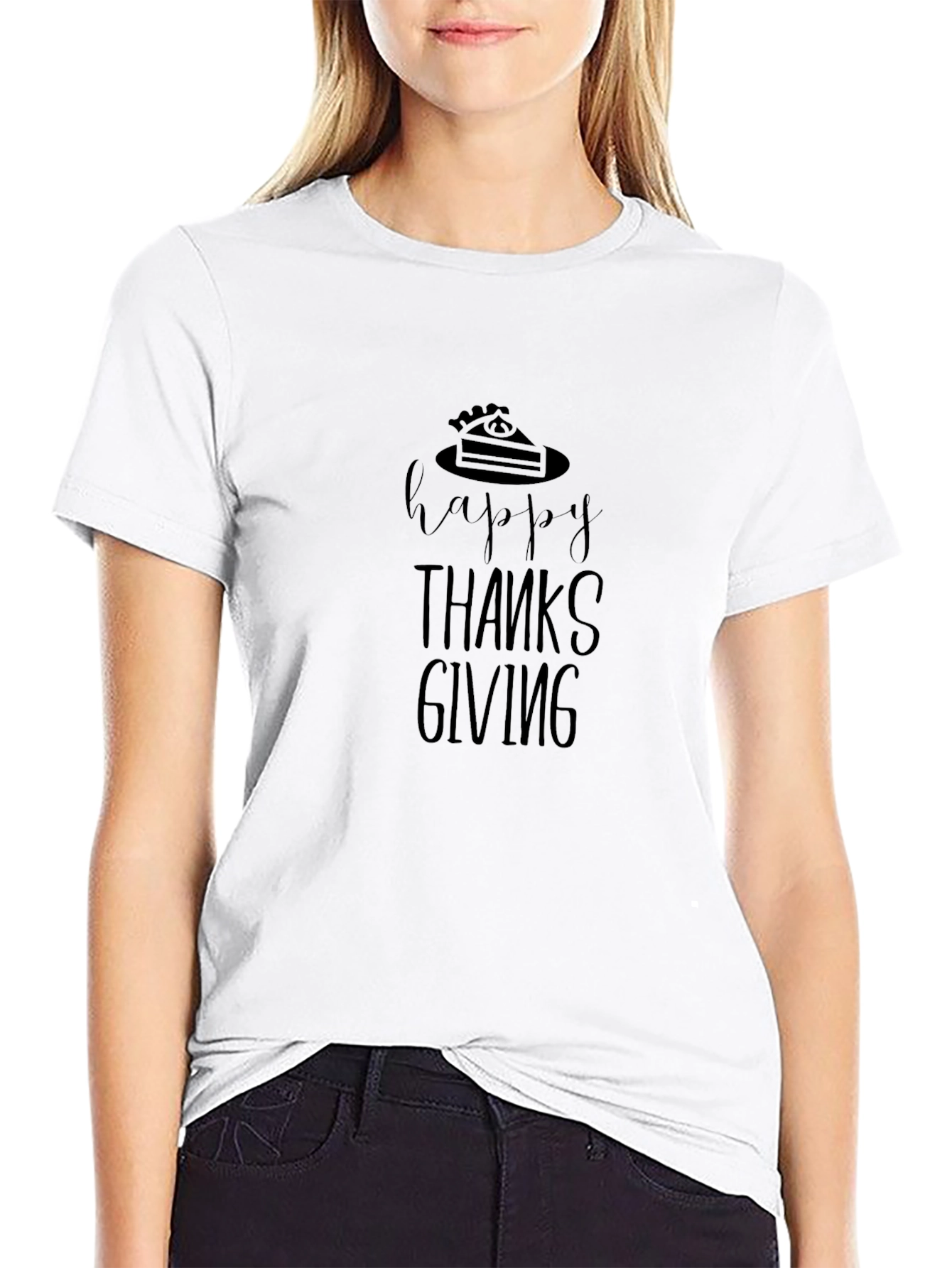 Happy Thanksgiving Black T-Shirt