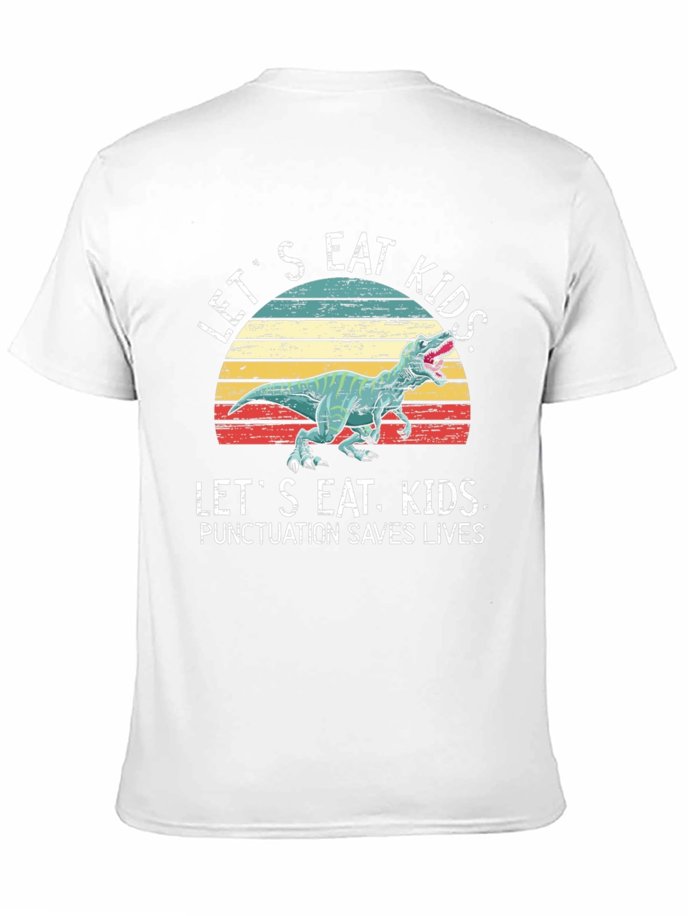 Lets Eat Kids T-Shirt Dinosaur Punctuation Tee
