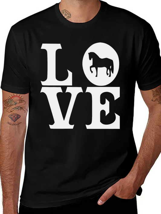 Love Horses Black Graphic Tee