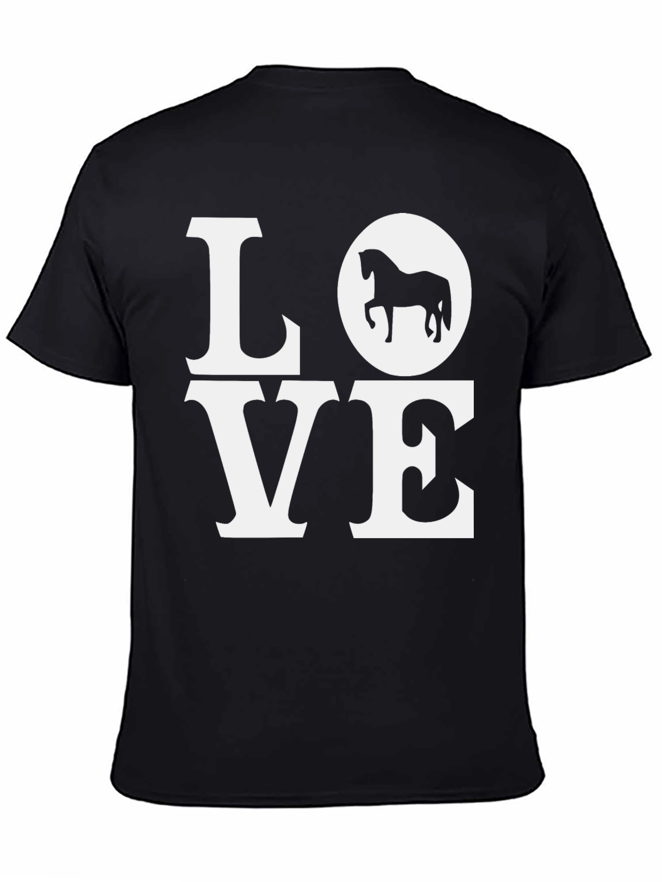Love Horses Black Graphic Tee