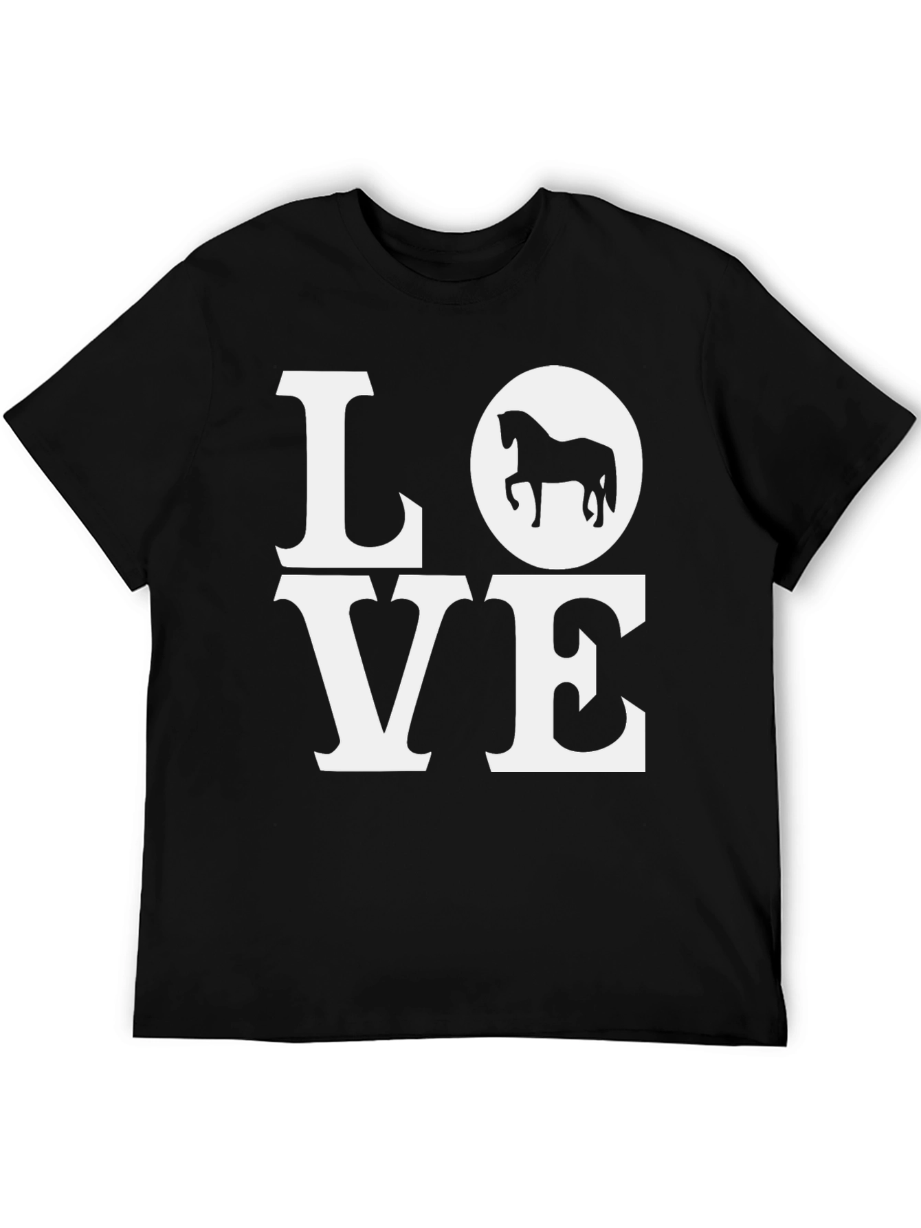Love Horses Black Graphic Tee