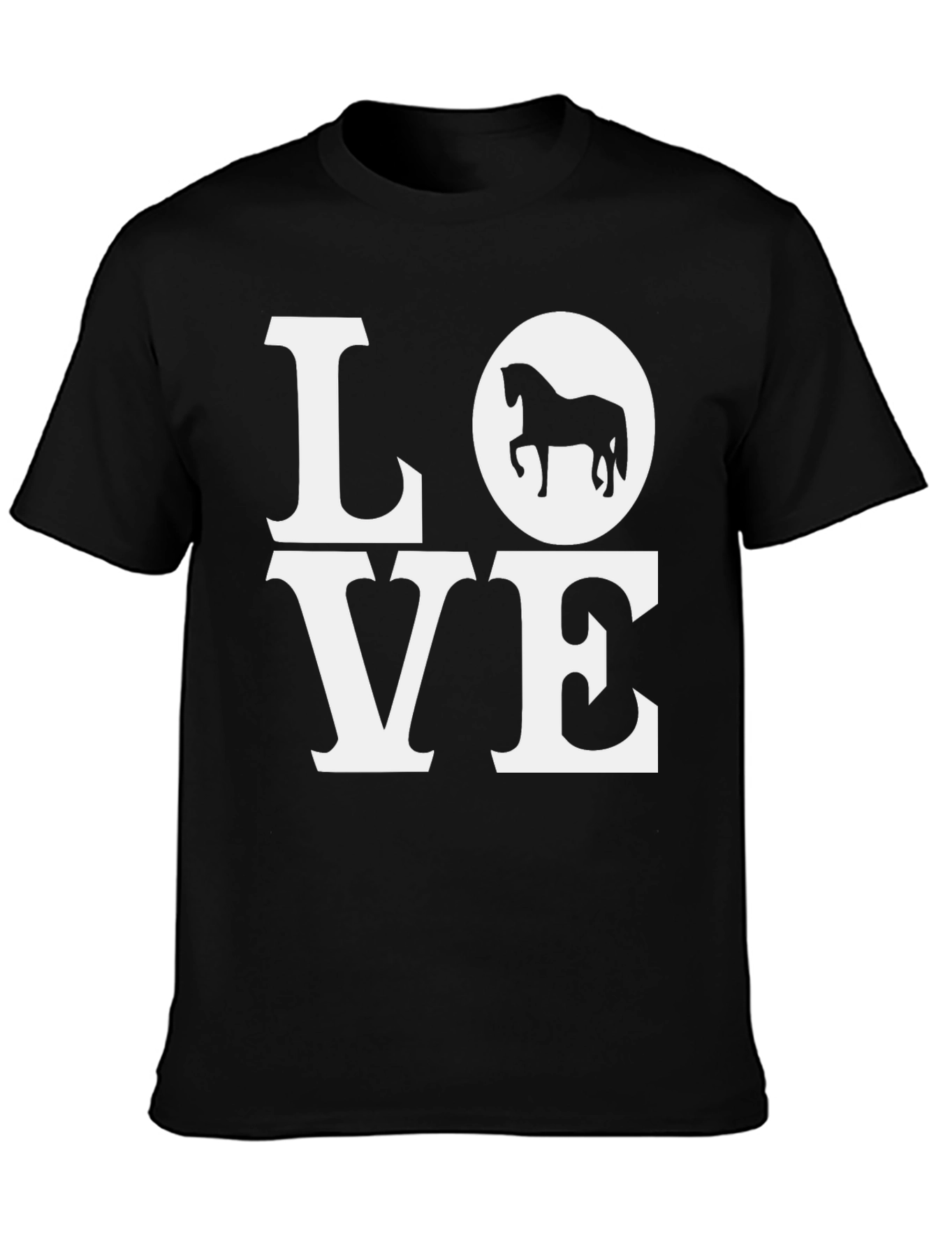 Love Horses Black Graphic Tee