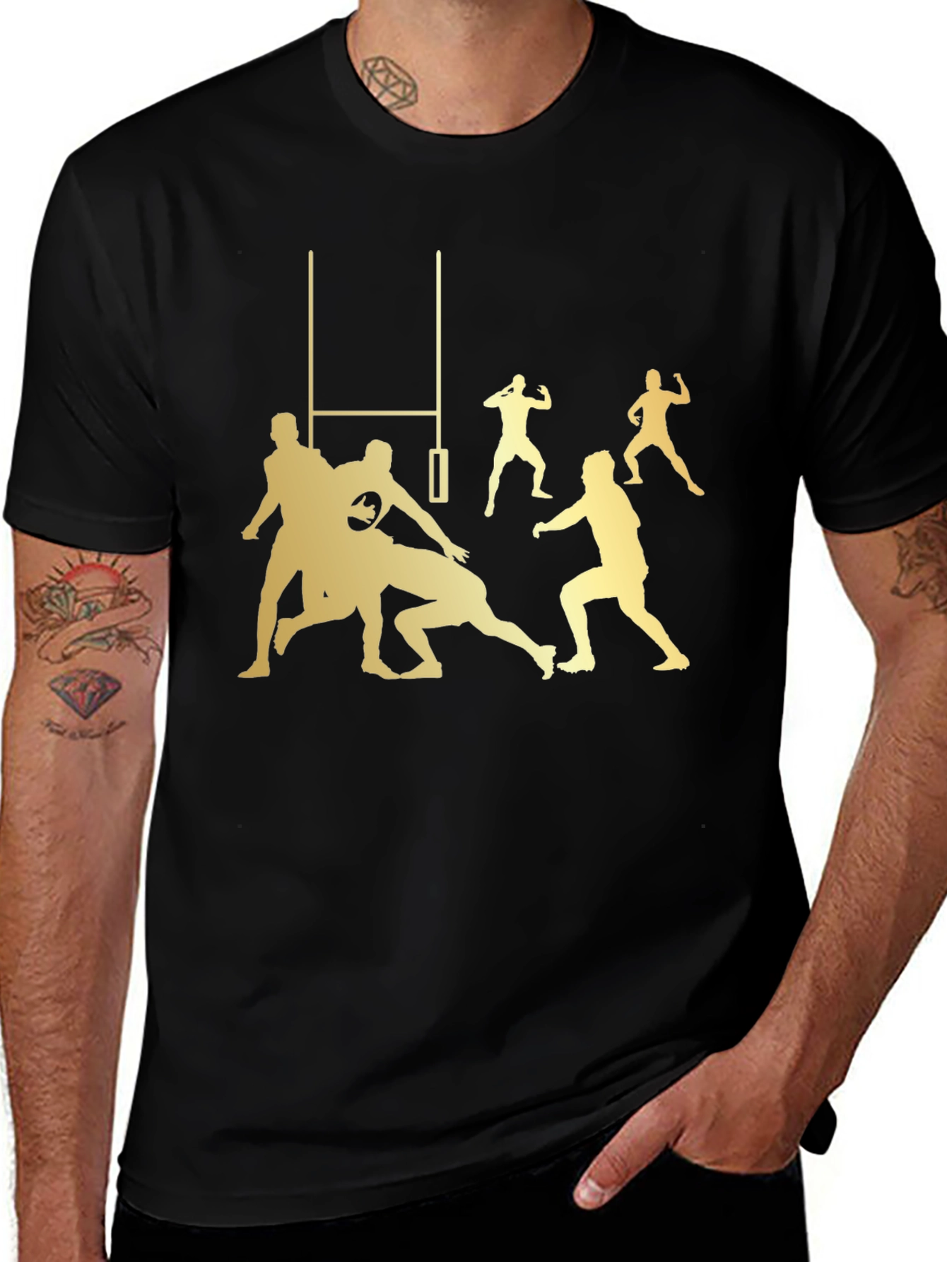 Rugby Players Graphic T-Shirt