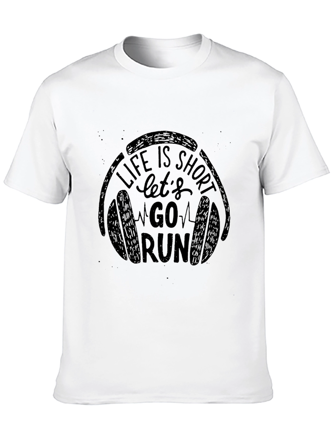 Life is Short Go Run Black T-Shirt