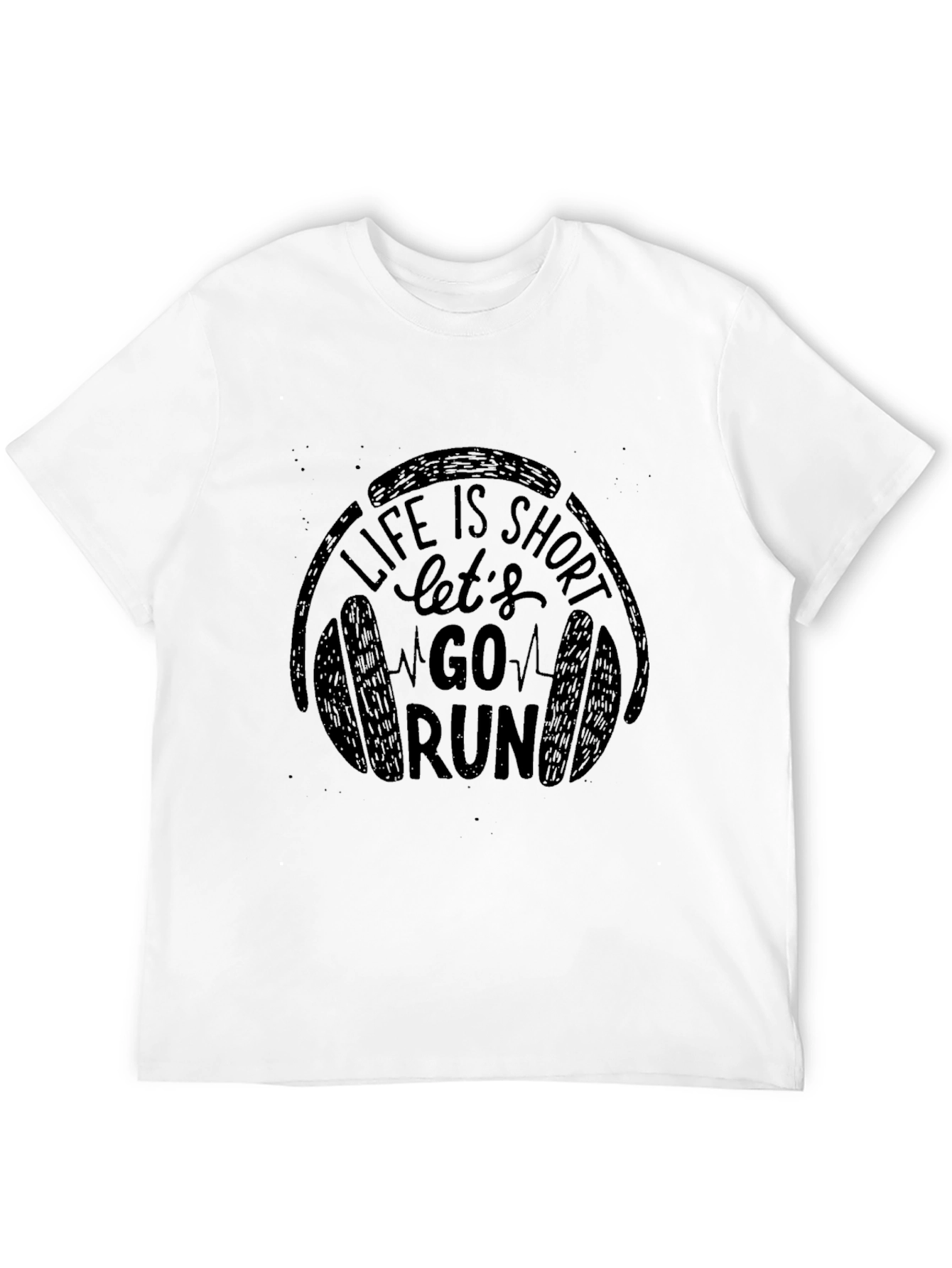 Life is Short Go Run Black T-Shirt