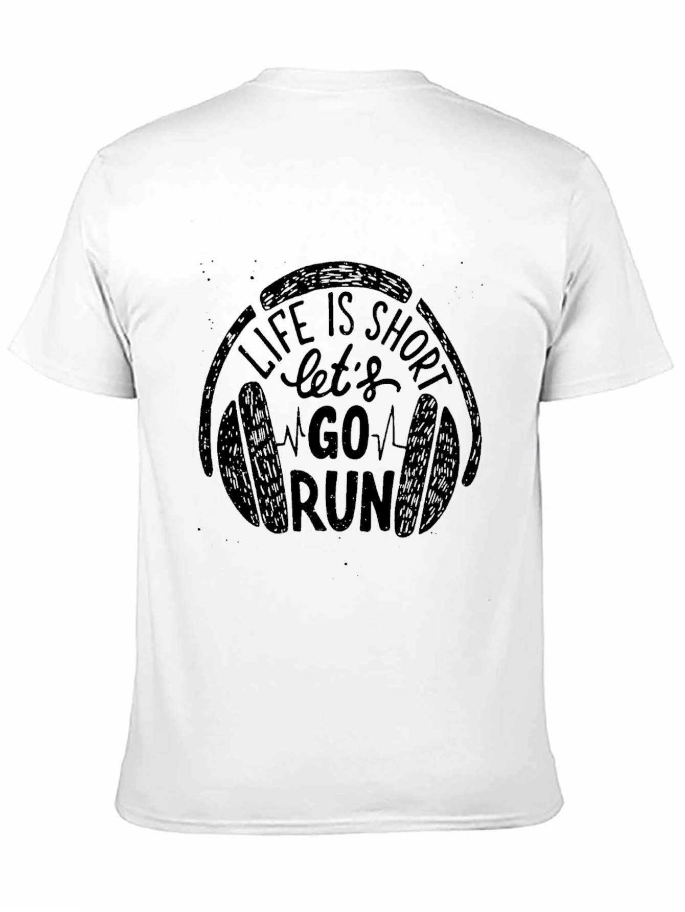 Life is Short Go Run Black T-Shirt